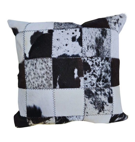Nguni 10cm Block Black & White Cushion