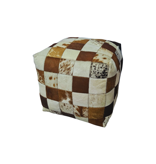 Nguni Patchwork Pouf